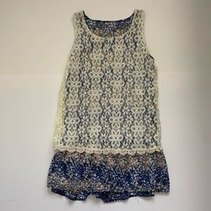 Floral and lace flowy dress